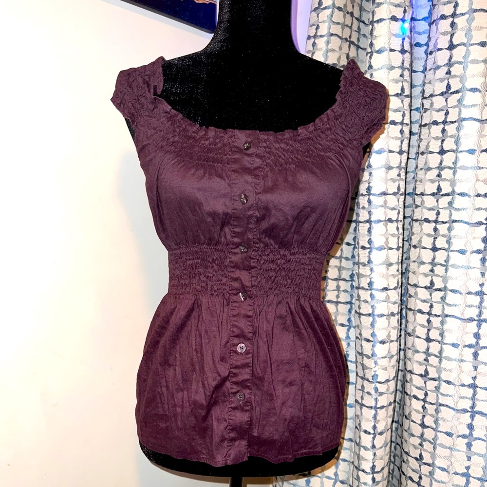 Banana Republic Eggplant Blouse